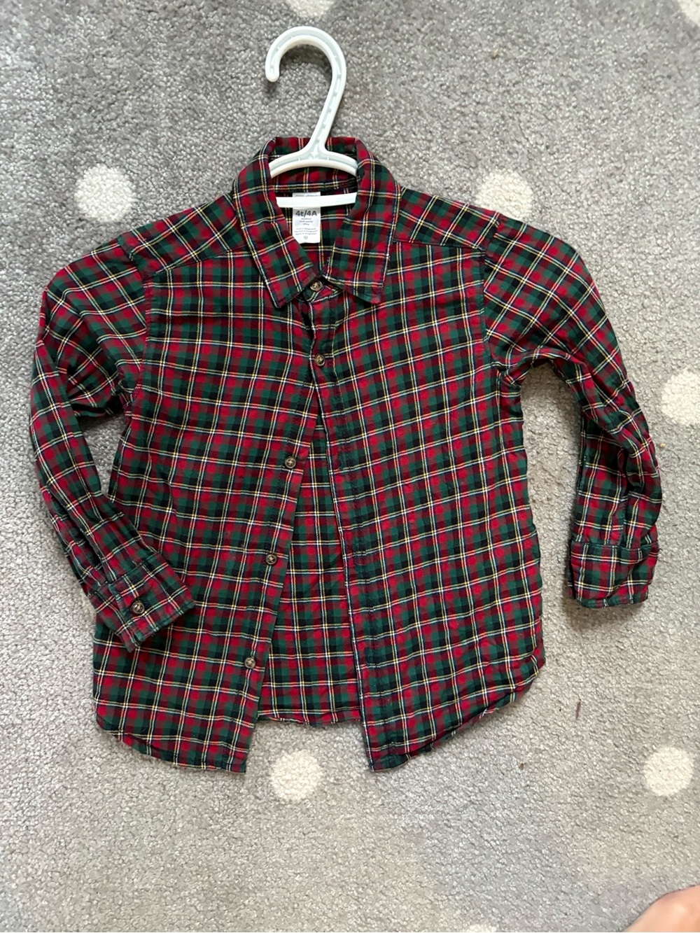 Carter's Red & Green Plaid Button-Down Shirt